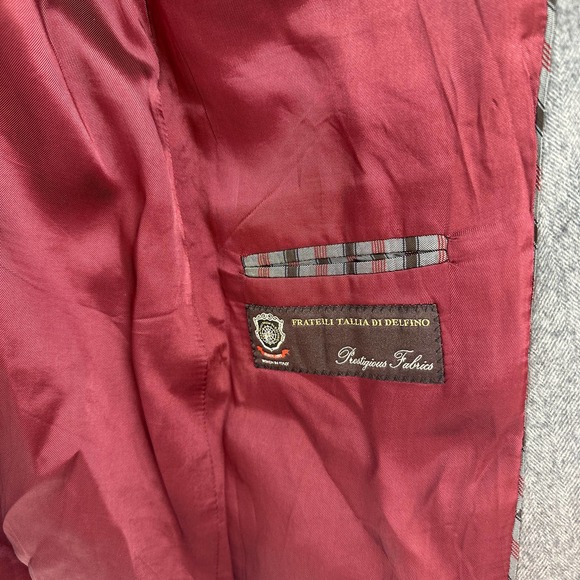 Jack Victor Exclusive Collection Blazer Lapel Collar Two Buttoned Gray Size 42S - Picture 5 of 11